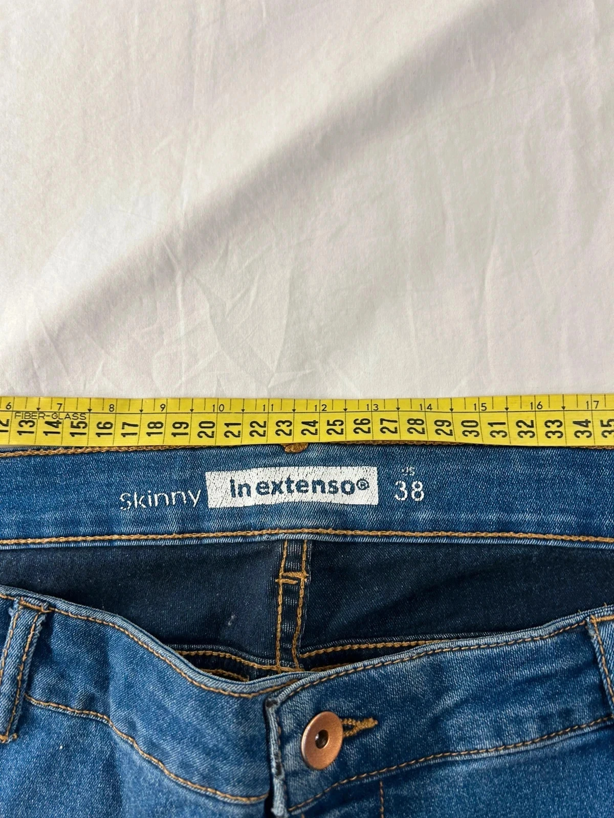 Blauwe skinny jeans in extenso maat 38 us – photo 9